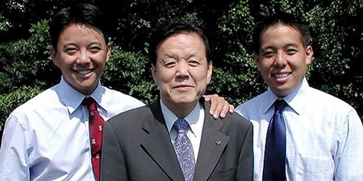 ⓒ강영우박사가 그의 아들들과 함께 찍은 사진