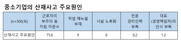 ⓒ자료출처- 중소기업중앙회, 중대재해법 및 산업안전 관련 중소기업 의견 조사(2021.2)