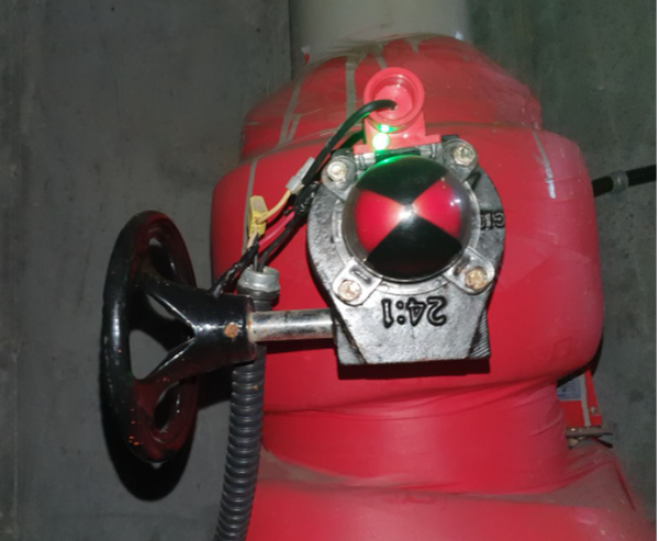 ⓒ사진2. 소화설비 안전핀 차단된 모습