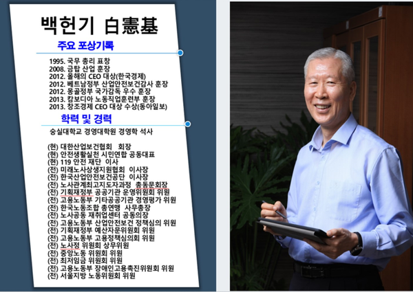 ⓒ대한산업보건협회 백헌기 회장 약력