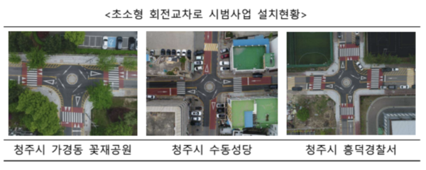ⓒ초소형 회전교차로 시범사업 설치현황(출처:국토교통부)