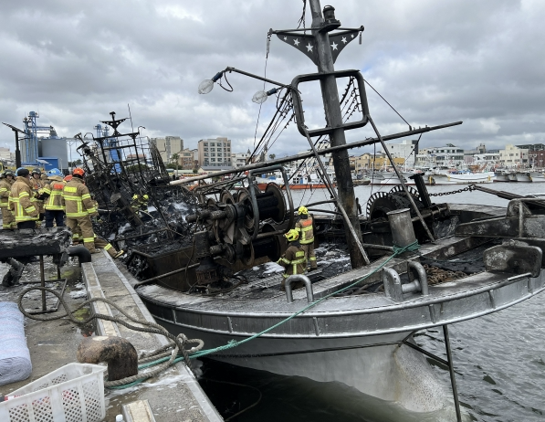 ⓒ제주 한림항 선박화재 현장