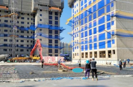 ⓒ5월에 발생했던 광주 아파트 신축공사장 사고 현장/ 출처-독자 제공