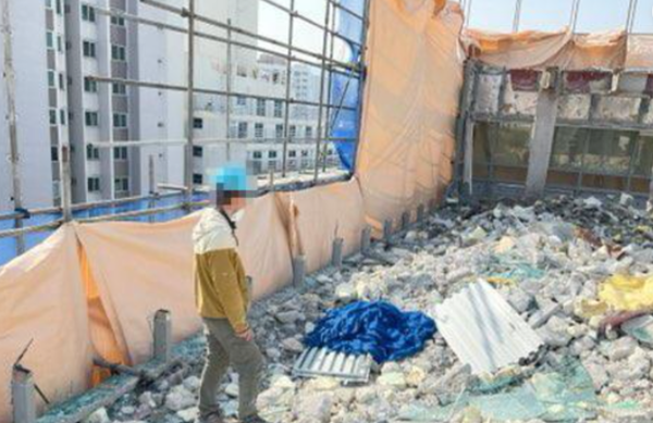 ⓒ올해 3월 부산 철거현장에서 50대 근로자가 추락사했다. 당시에도 해당사업장은 중대재해처벌법에서 적용제외된 50인 미만의 사업이었다.