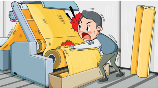 ⓒ롤러에 장갑끼임으로 인한 사고