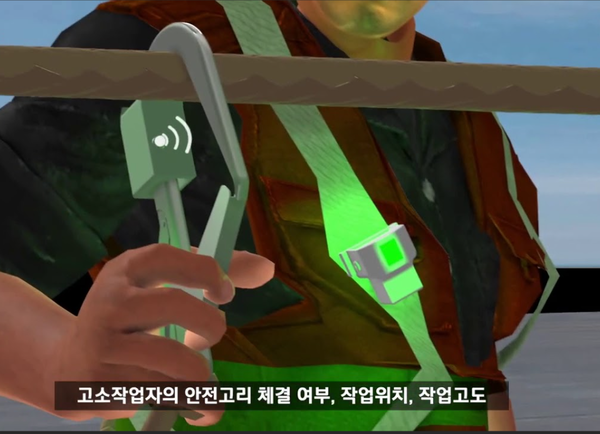 ⓒ건설현장에 도입되고 있는 스마트안전고리 장비 예시/ 이미지-지에스아이엘