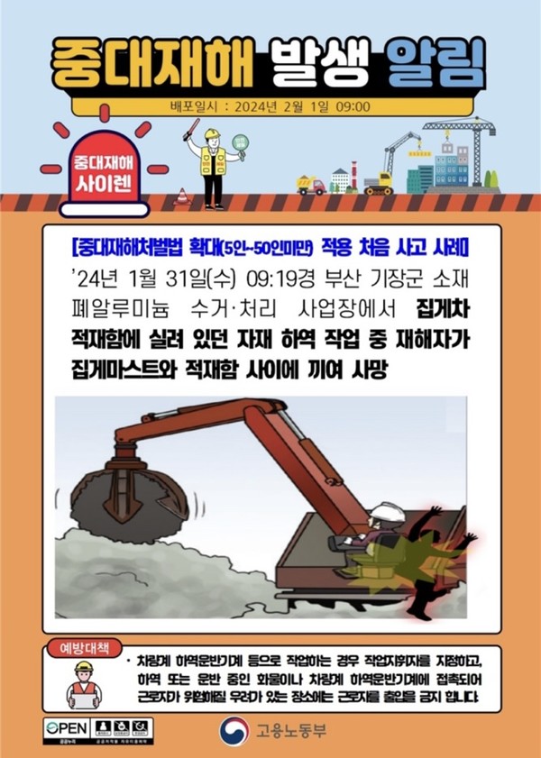 ⓒ 출처-고용노동부 중대재해사이렌