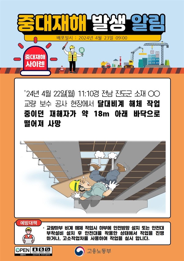 ⓒ고용노동부- 중대재해 사이렌
