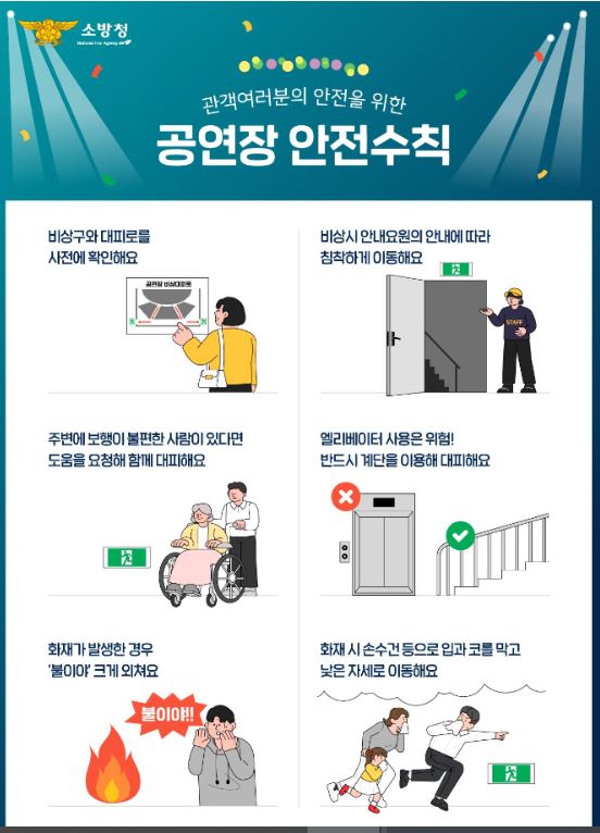 ⓒ 관람객용 공연장 안전수칙 홍보 포스터 - 출처 : 소방청 