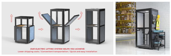 ⓒ전동 접이식 사일런스 미팅룸/사진- 에고테크 제공