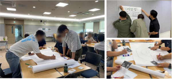 ⓒ다양한 활동으로 참여도를 높이는 워크샵 교육 모습/ 출처- (주)세이프티온솔루션