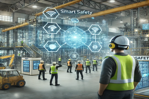  ⓒ스마트 안전 솔루션을 시각적으로 표현한 이미지/생성자: 송지우(Chat-GPT)