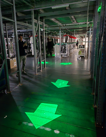 ⓒ 스마트 피난지원 시제품의 피난방향 알림 생성기능 / 출처 - 국토교통부